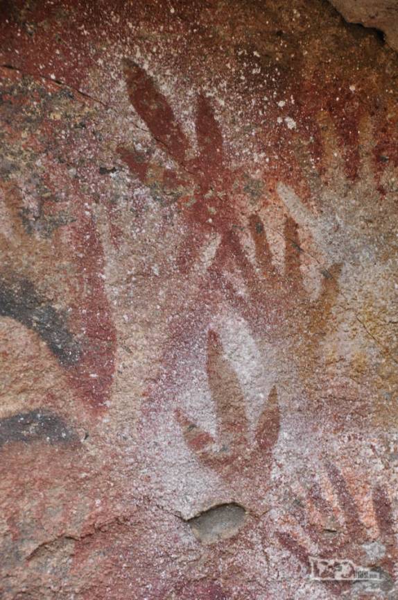 Pinturas com mais de 8 mil anos de idade na Cueva de Las Manos, no sul da patagônia, na Argentina